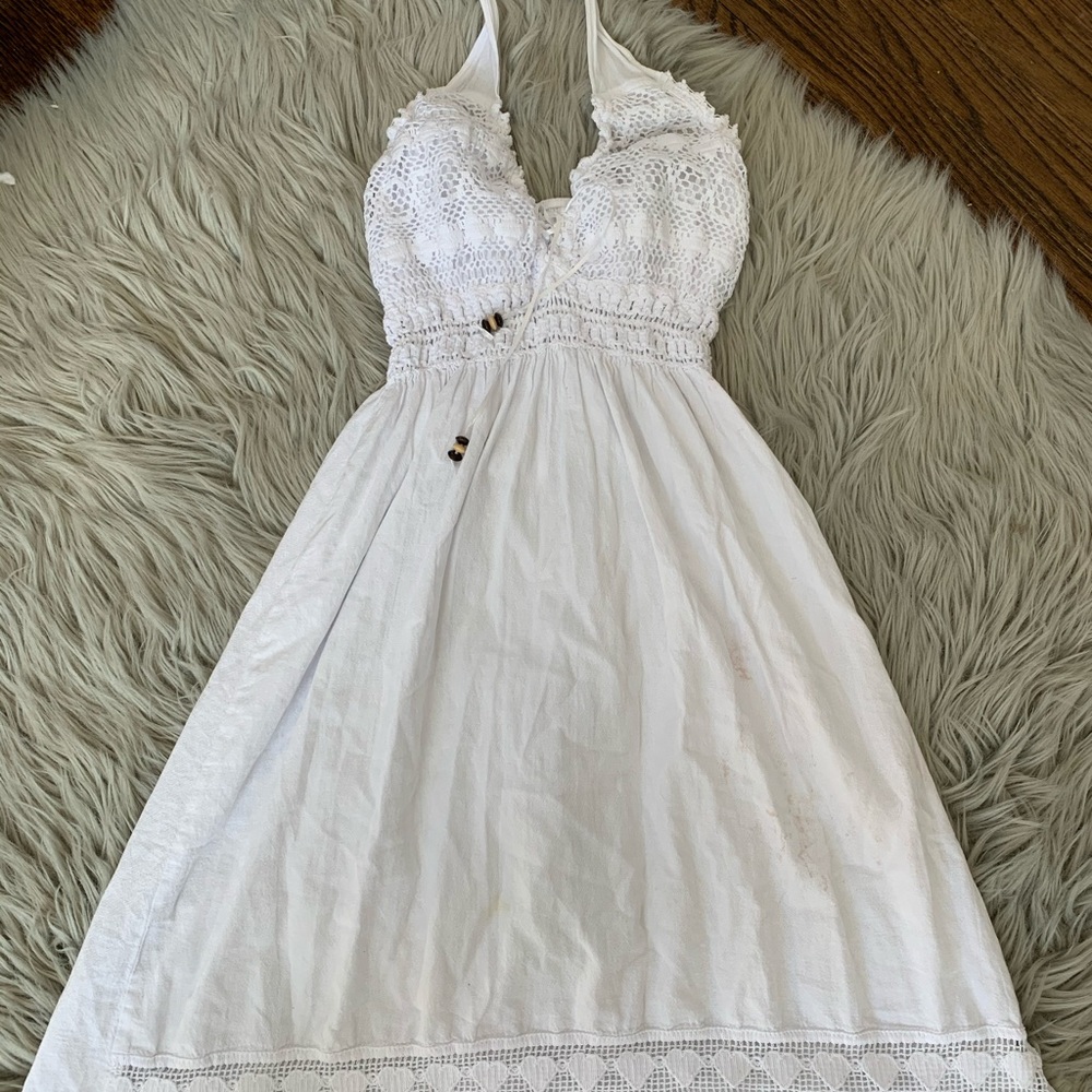 White Hand Woven dress